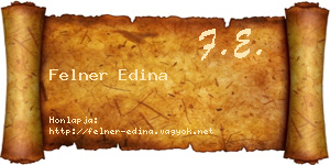Felner Edina névjegykártya